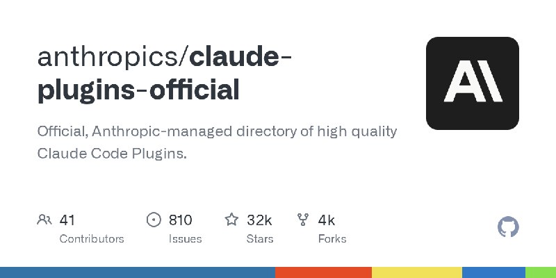 GitHub - anthropics/claude-plugins-official: Official, Anthropic-managed directory of high quality Claude Code Plugins.