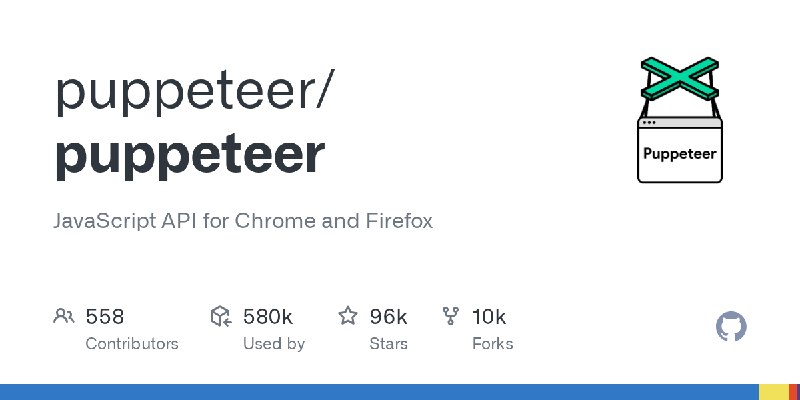 GitHub - puppeteer/puppeteer: JavaScript API for Chrome and Firefox