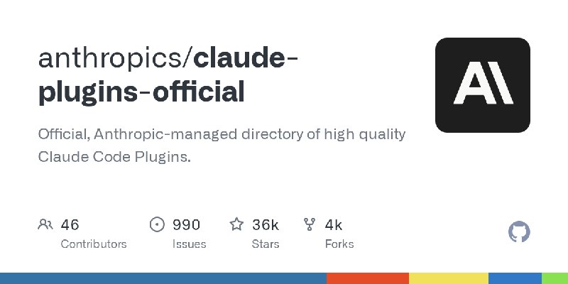 GitHub - anthropics/claude-plugins-official: Official, Anthropic-managed directory of high quality Claude Code Plugins.